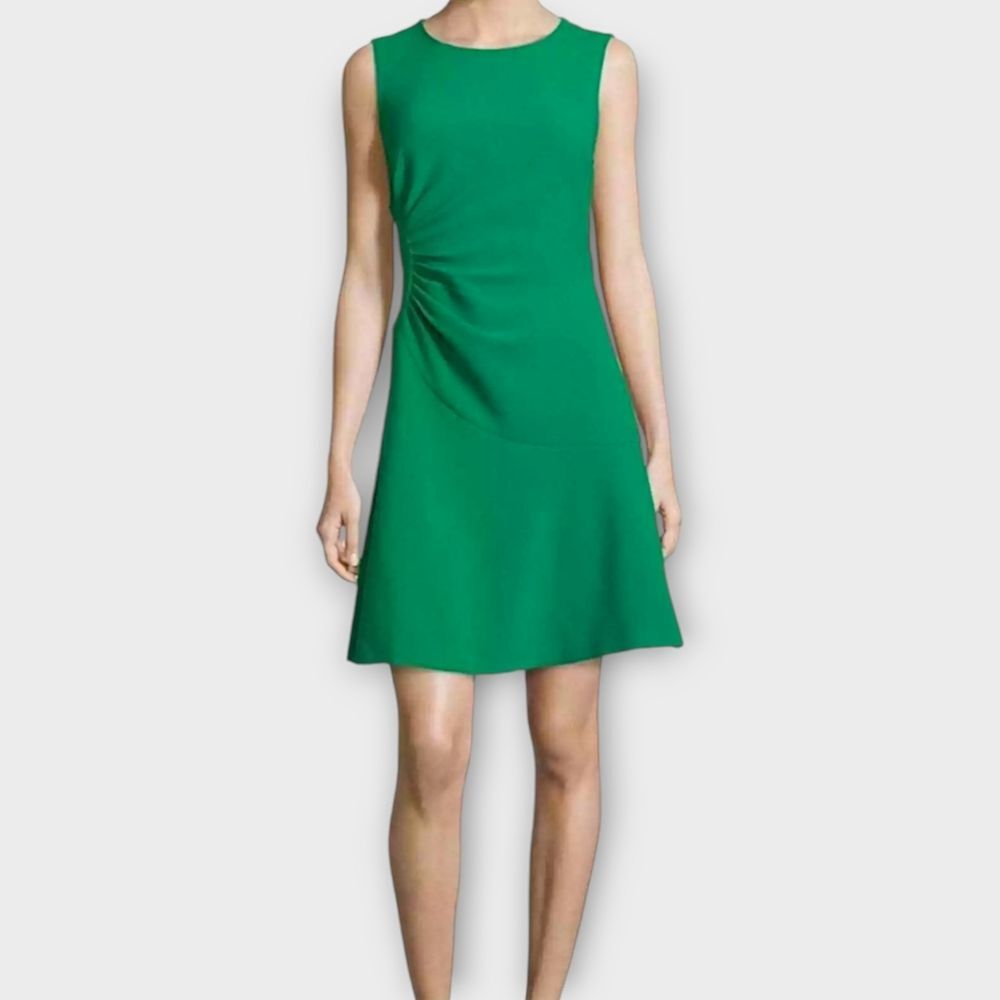 DVF Diane Von Furstenberg 'Dayna' Crepe A-Line  Dress, Emerald Sea Green, Size 2
